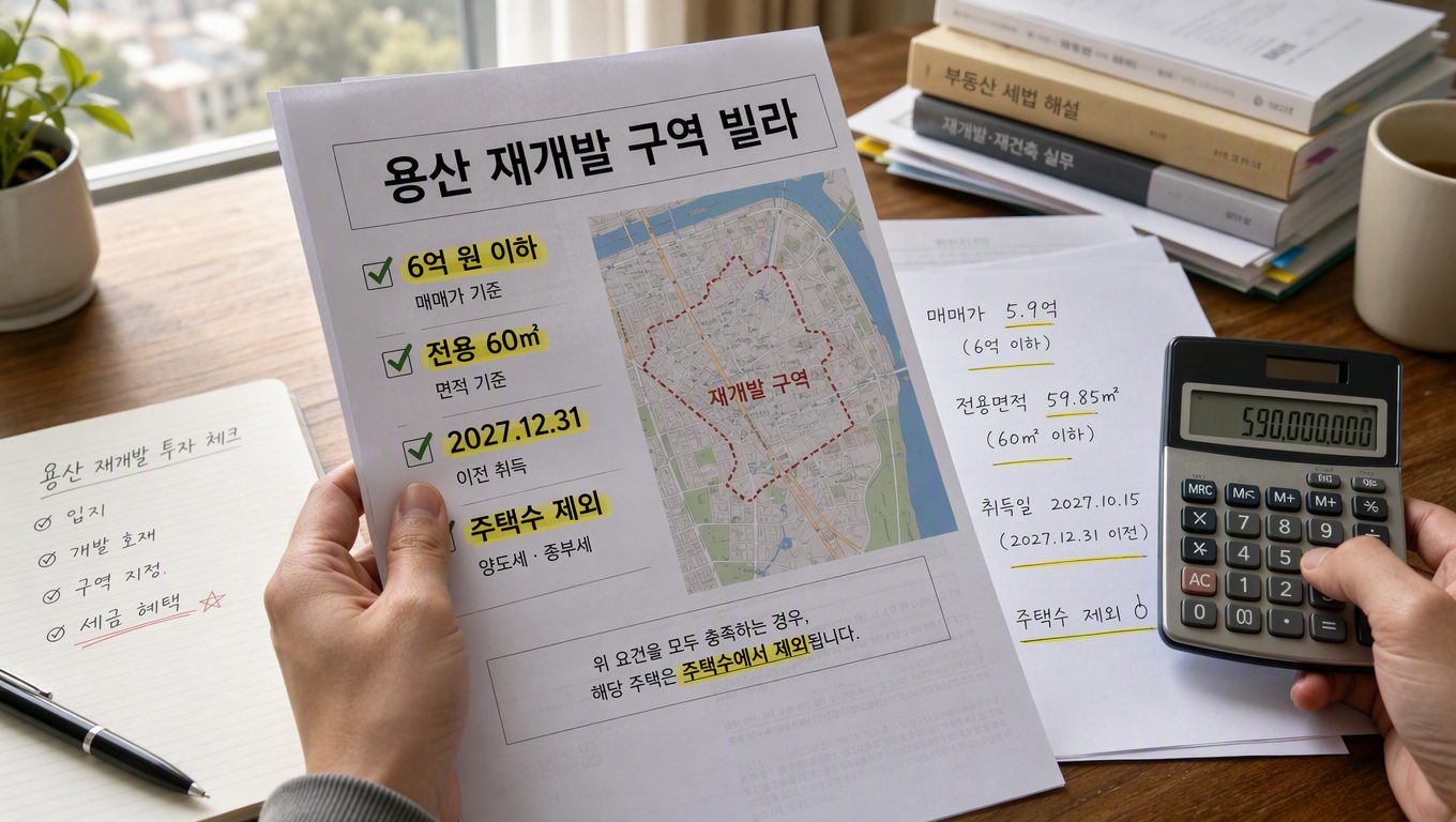 용산 재개발 구역 빌라 주택수 제외 조건과 가격 판단 기준