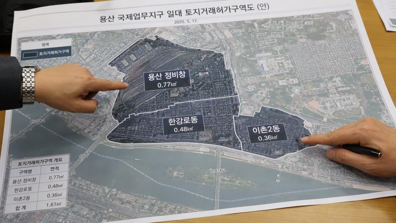 용산 재개발 지도에서 토지거래허가구역 확인과 거래 제한