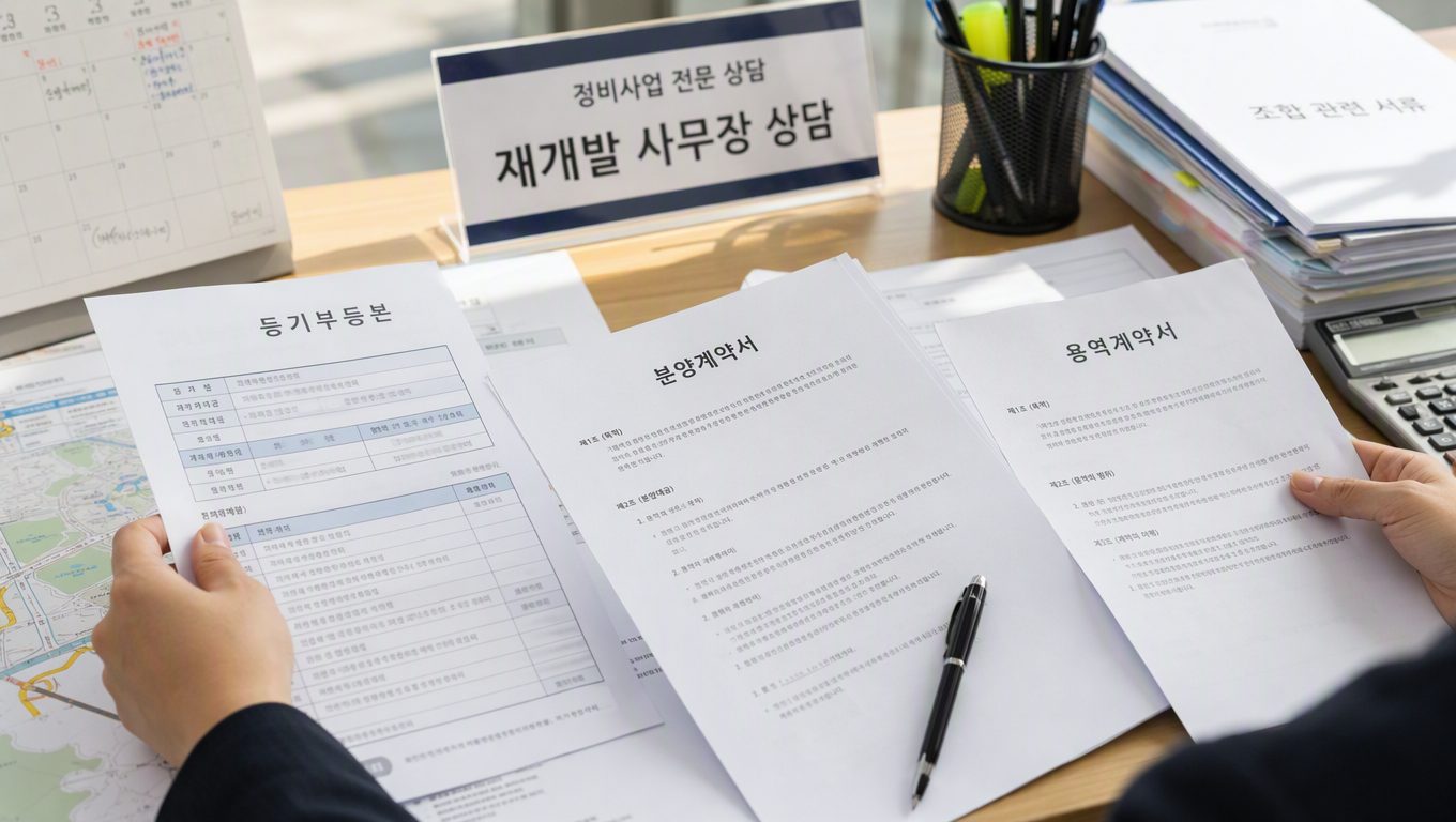 재개발 사무장 상담 전 서류 준비와 용역계약 리스크 관리