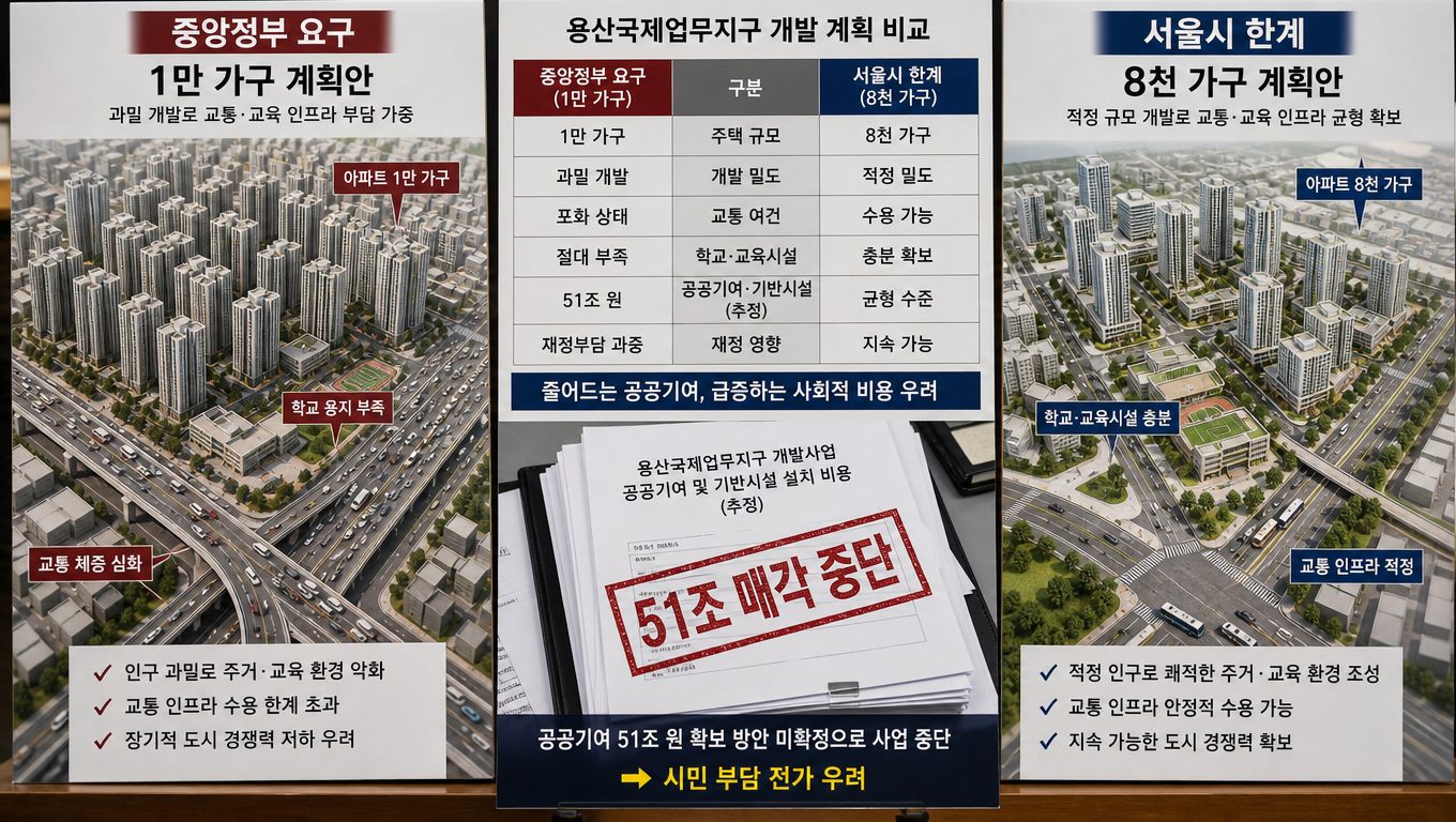 오세훈 용산국제업무지구 추진 방향과 사업 지연 쟁점