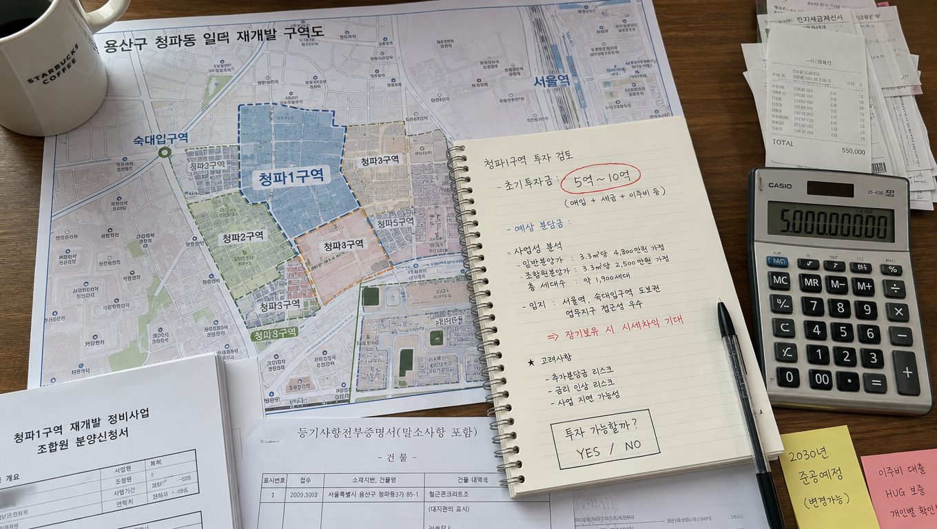 용산 청파1구역 재개발 현황과 매물 시세